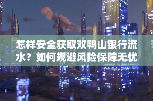 怎样安全获取双鸭山银行流水？如何规避风险保障无忧？