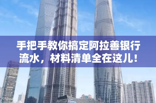 手把手教你搞定阿拉善银行流水，材料清单全在这儿！