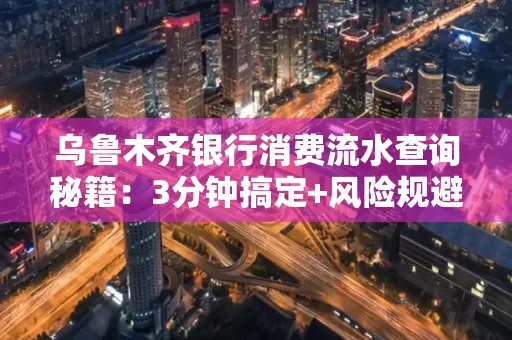 乌鲁木齐银行消费流水查询秘籍：3分钟搞定+风险规避干货