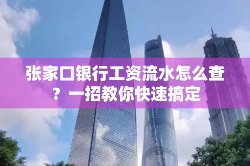 张家口银行工资流水怎么查？一招教你快速搞定